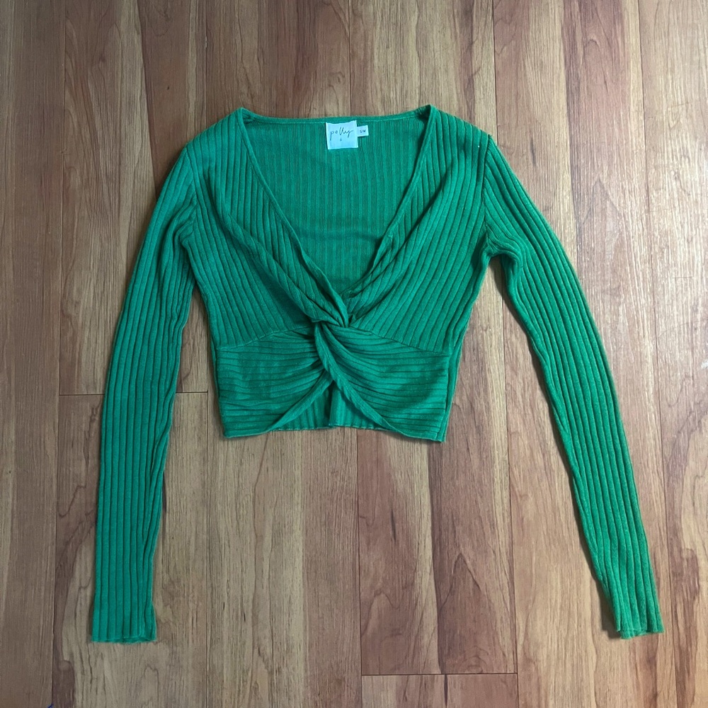 Princess Polly Green Sweater Top